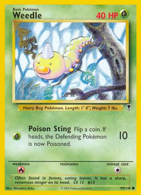 Weedle card from Legendary Collection