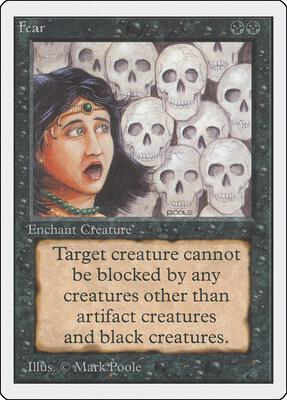 Fear card from Unlimited Edition