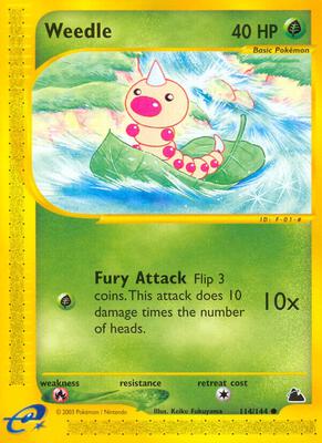 Weedle (114) card from Skyridge