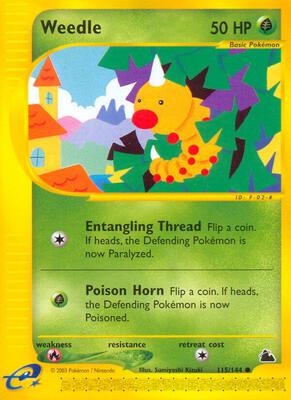 Weedle (115) card from Skyridge