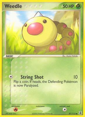 Weedle card from EX Delta Species