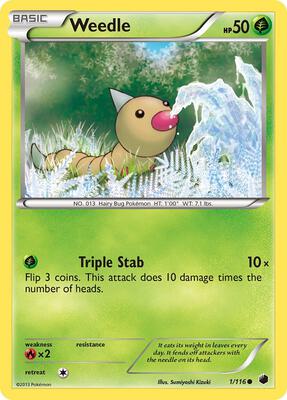 Weedle card from Plasma Freeze