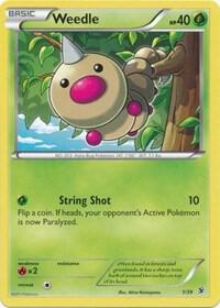 Weedle card from Kalos Starter Set