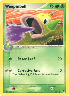 Weepinbell card from EX FireRed & LeafGreen