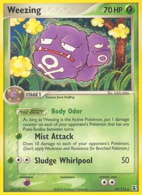 Weezing card from EX Delta Species
