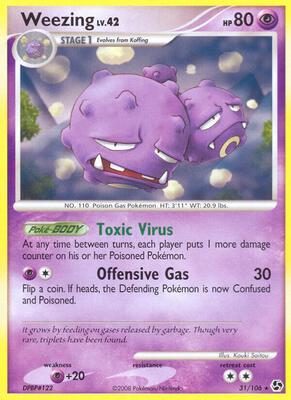 Weezing card from Great Encounters
