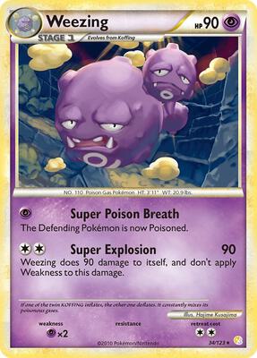 Weezing card from HeartGold SoulSilver