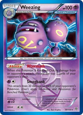 Weezing (Team Plasma) card from Plasma Storm