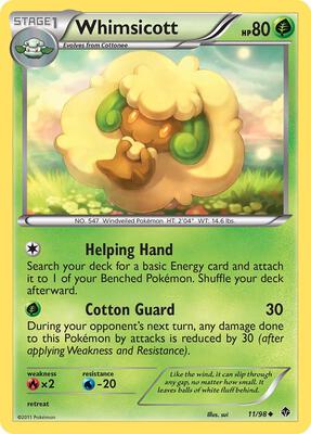 Whimsicott (11) card from Emerging Powers