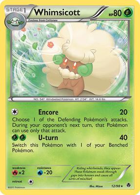 Whimsicott (12) card from Emerging Powers