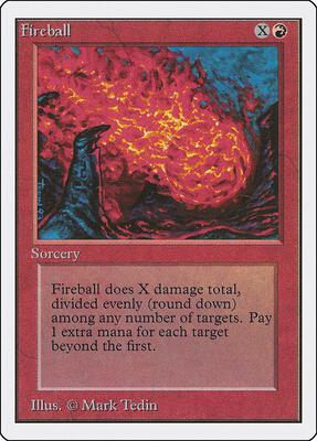 Fireball card from Unlimited Edition