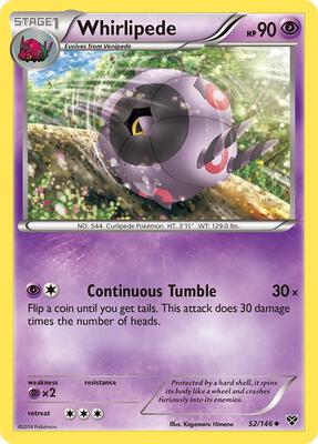 Whirlipede card from XY Base Set