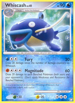 Whiscash card from Mysterious Treasures