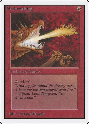 Firebreathing card from Unlimited Edition