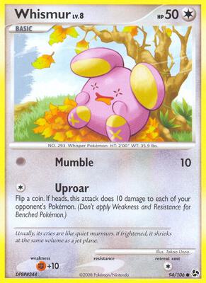 Whismur card from Great Encounters