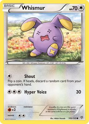 Whismur card from Plasma Storm