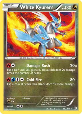 White Kyurem card from Boundaries Crossed