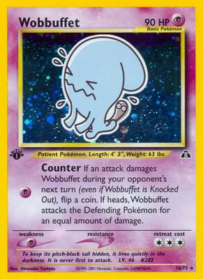 Wobbuffet (16) card from Neo Discovery