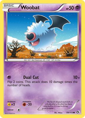Woobat card from Legendary Treasures