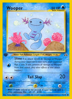 Wooper card from Neo Discovery