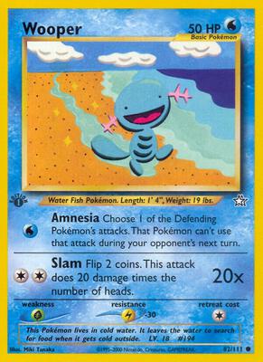 Wooper card from Neo Genesis