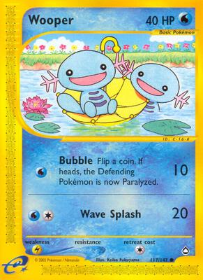 Wooper (117) card from Aquapolis