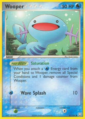 Wooper card from EX Team Rocket Returns