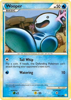 Wooper card from HeartGold SoulSilver