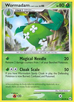 Wormadam Plant Cloak card from Arceus