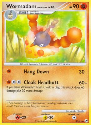 Wormadam Sandy Cloak card from Arceus
