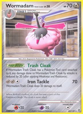 Wormadam Trash Cloak card from Secret Wonders