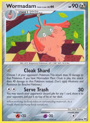 Wormadam Trash Cloak card from Arceus