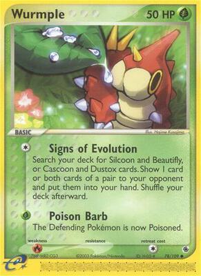 Wurmple card from EX Ruby and Sapphire