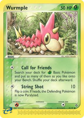 Wurmple card from EX Dragon