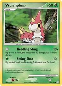 Wurmple card from Diamond and Pearl