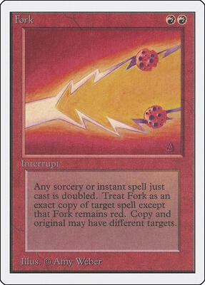 Fork card from Unlimited Edition