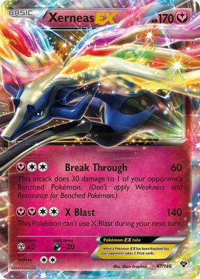 Xerneas EX card from XY Base Set