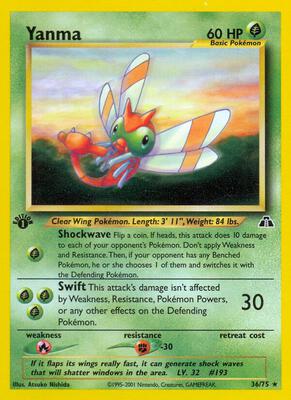 Yanma (36) card from Neo Discovery