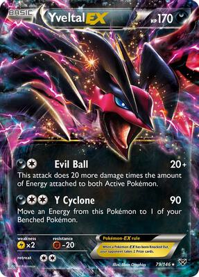 Yveltal EX card from XY Base Set