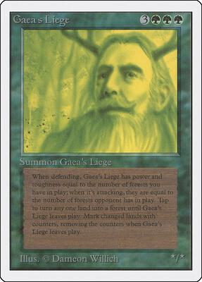Gaea's Liege card from Unlimited Edition