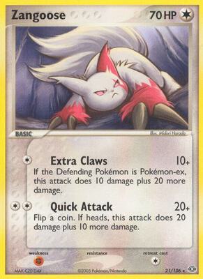 Zangoose card from EX Emerald