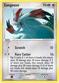 Zangoose card from EX Holon Phantoms