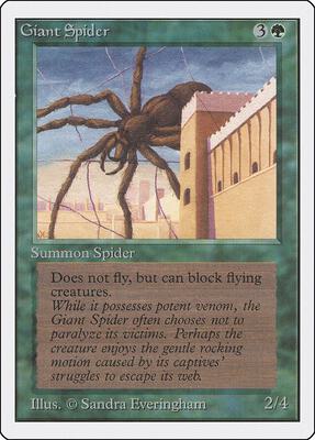 Giant Spider card from Unlimited Edition