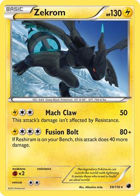 Zekrom card from Plasma Freeze