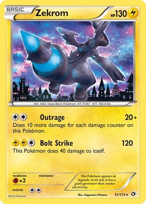 Zekrom card from Legendary Treasures