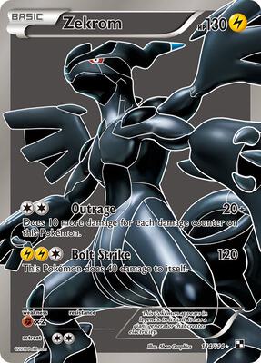 Zekrom (114 Full Art) card from Black and White