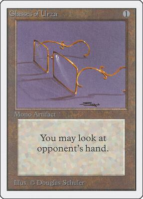 Glasses of Urza card from Unlimited Edition