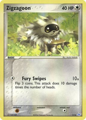 Zigzagoon card from EX Trainer Kit 1: Latias & Latios