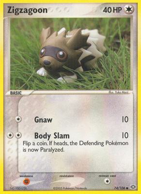Zigzagoon card from EX Emerald
