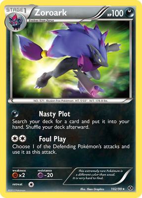 Zoroark card from Next Destinies